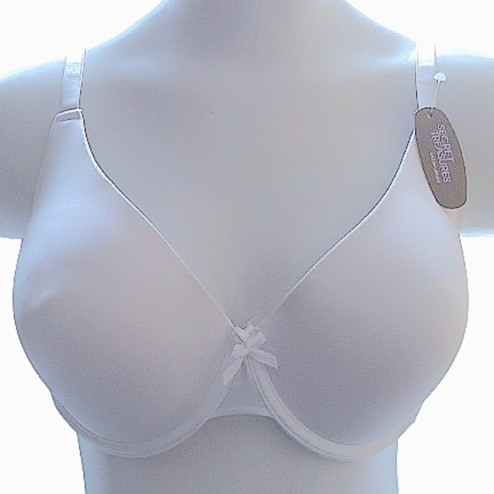 Secret Treasures Womens White T-shirt Bra 38DD